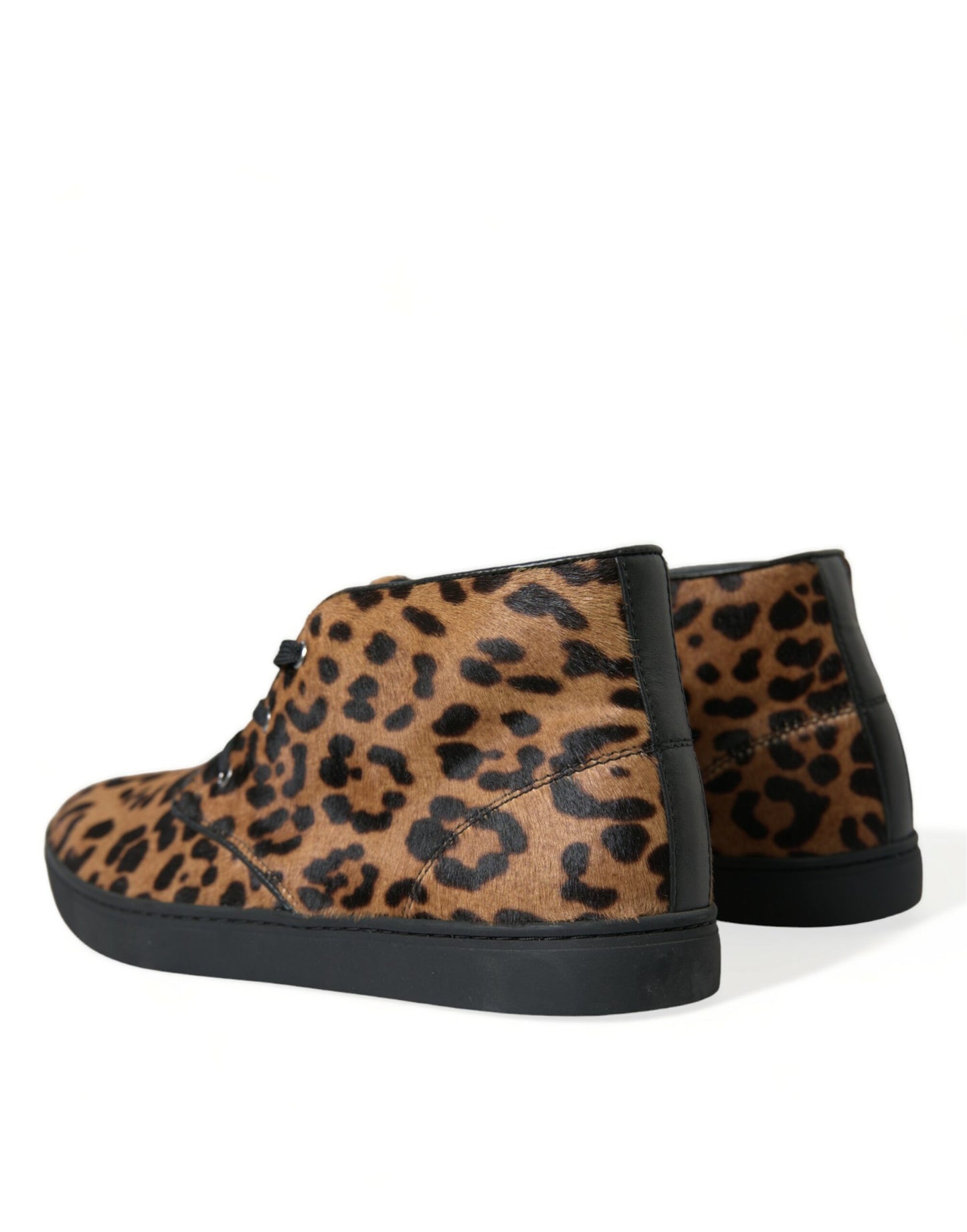 Dolce & Gabbana Elegant Leopard Print Mid-Top Sneakers Dolce & Gabbana