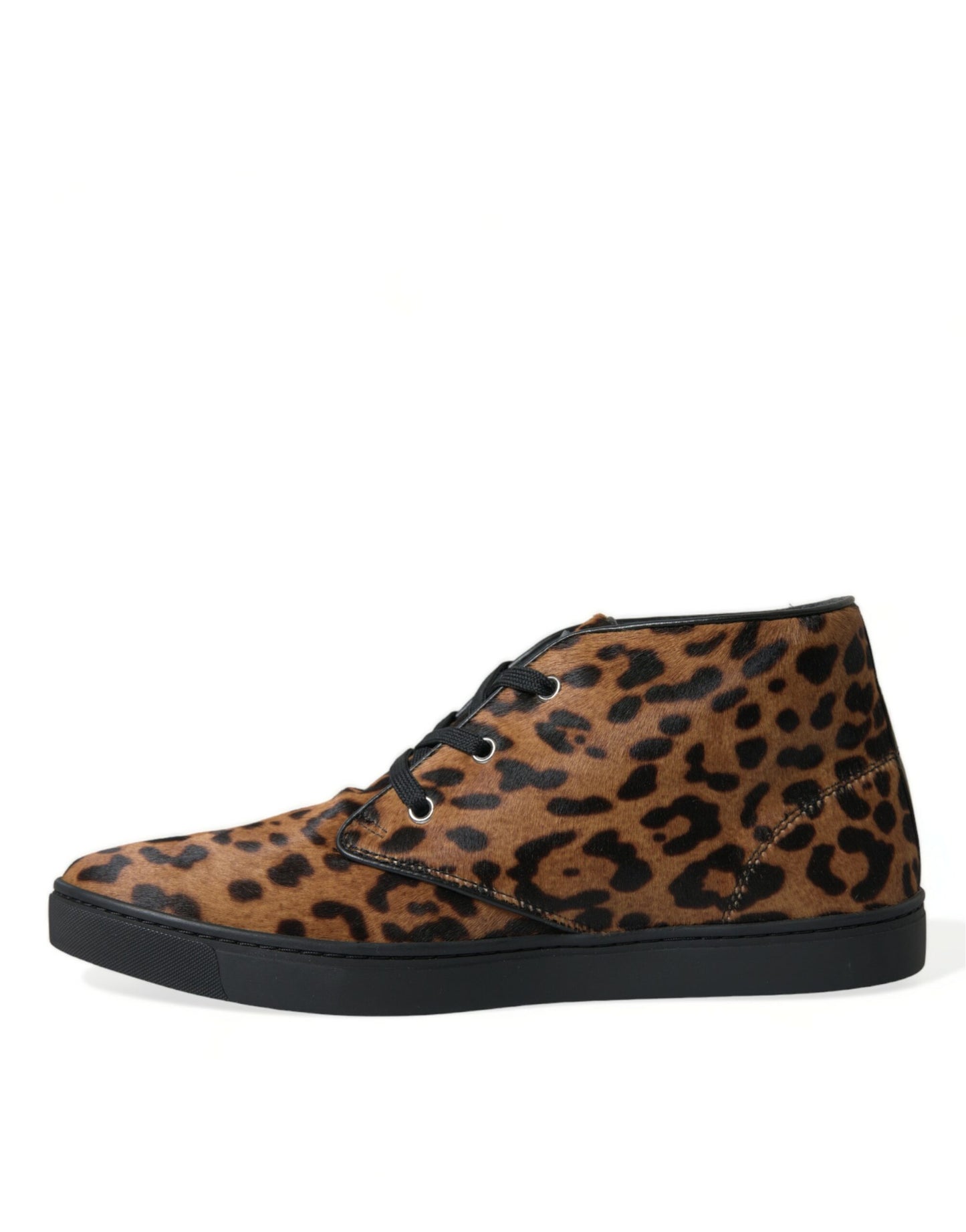 Dolce & Gabbana Elegant Leopard Print Mid-Top Sneakers Dolce & Gabbana