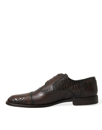 Dolce & Gabbana Elegant Textured Leather Oxford Dress Shoes Dolce & Gabbana