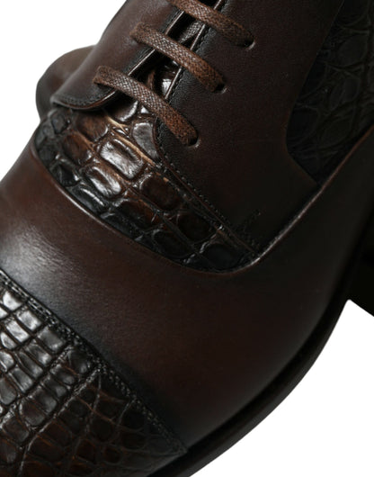 Dolce & Gabbana Elegant Textured Leather Oxford Dress Shoes Dolce & Gabbana