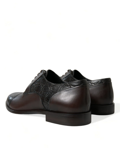 Dolce & Gabbana Elegant Brown Formal Derby Dress Shoes Dolce & Gabbana