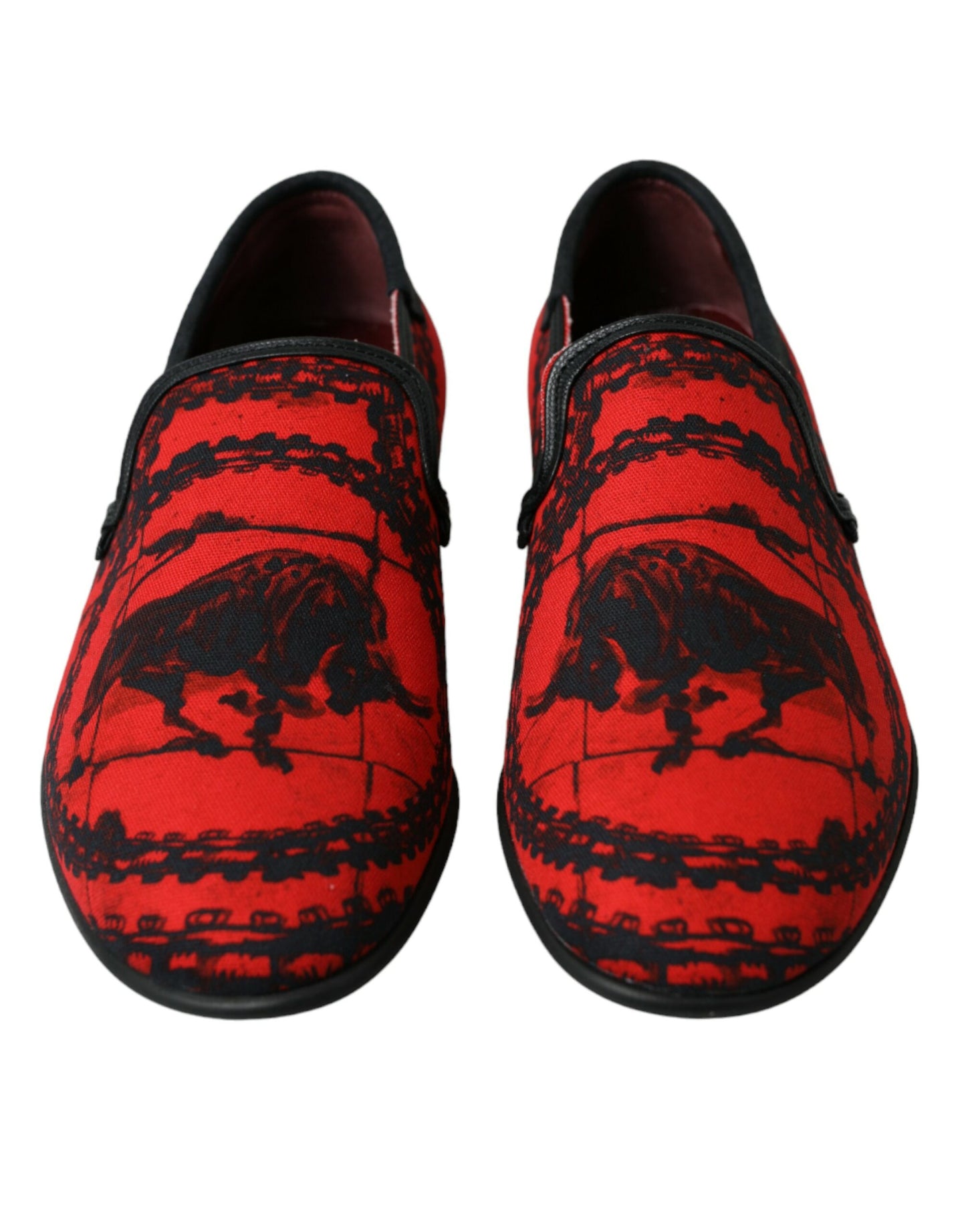 Dolce & Gabbana Torero-Inspired Luxe Red & Black Loafers Dolce & Gabbana