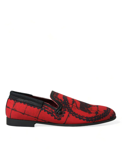 Dolce & Gabbana Torero-Inspired Luxe Red & Black Loafers Dolce & Gabbana