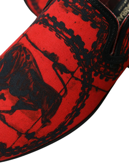 Dolce & Gabbana Torero-Inspired Luxe Red & Black Loafers Dolce & Gabbana