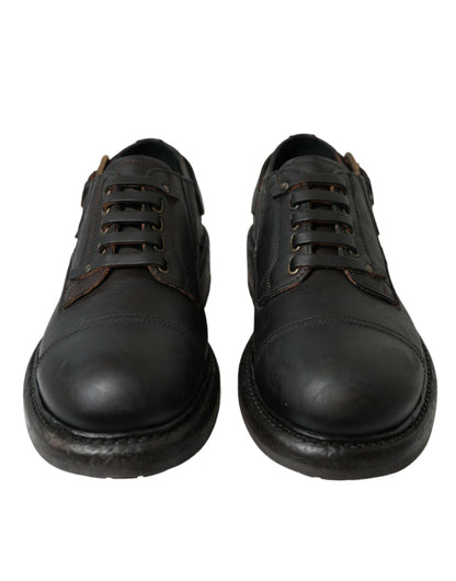 Dolce & Gabbana Elegant Mens Leather Derby Dress Shoes Dolce & Gabbana