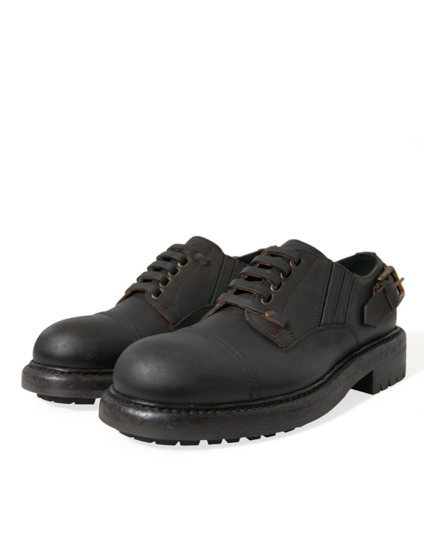 Dolce & Gabbana Elegant Mens Leather Derby Dress Shoes Dolce & Gabbana