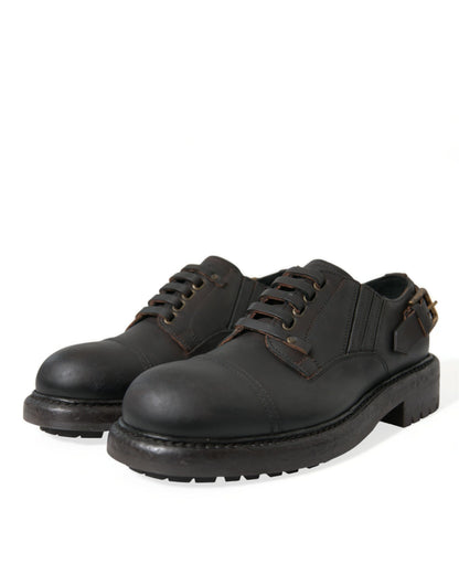 Dolce & Gabbana Elegant Mens Leather Derby Dress Shoes Dolce & Gabbana