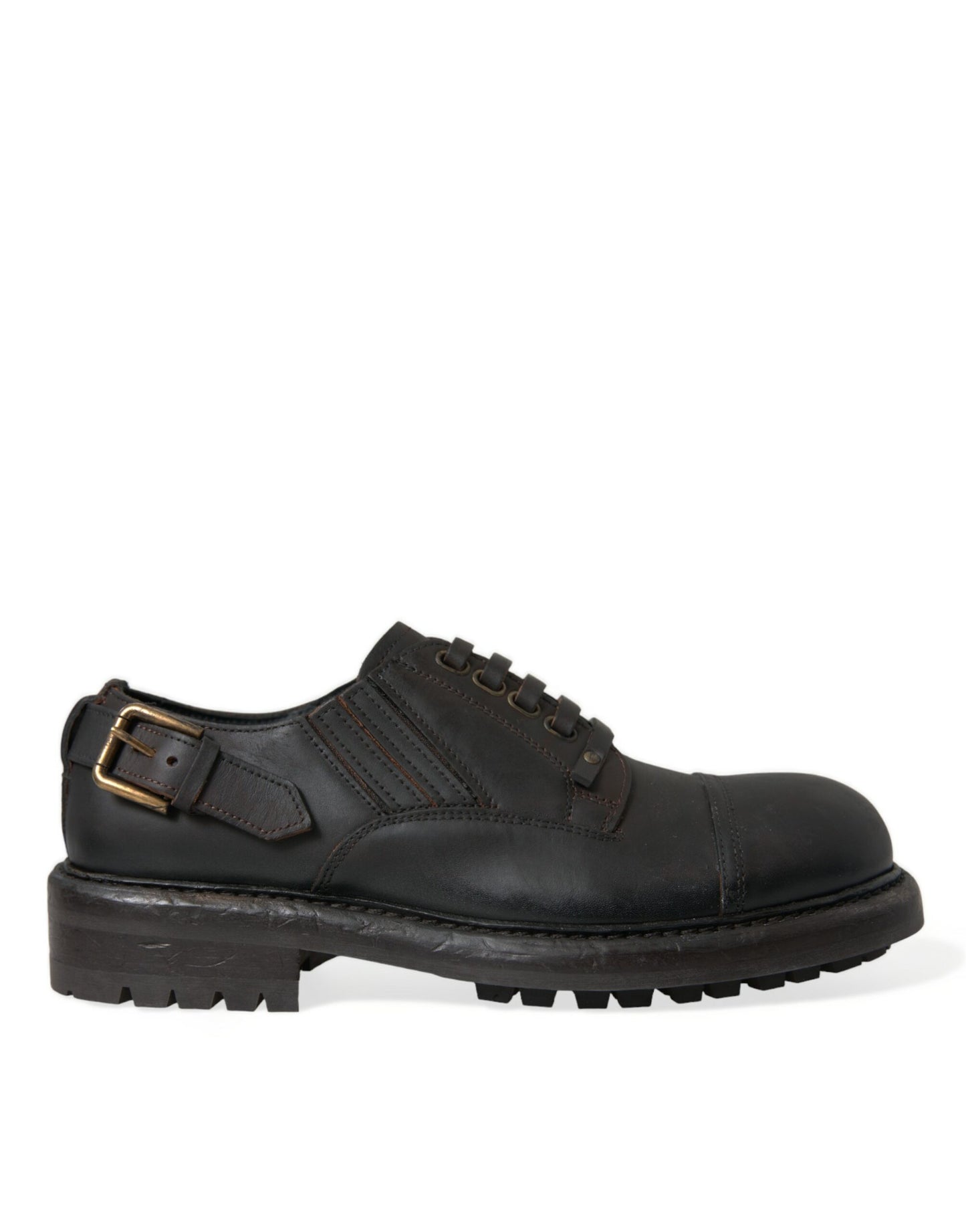 Dolce & Gabbana Elegant Mens Leather Derby Dress Shoes Dolce & Gabbana