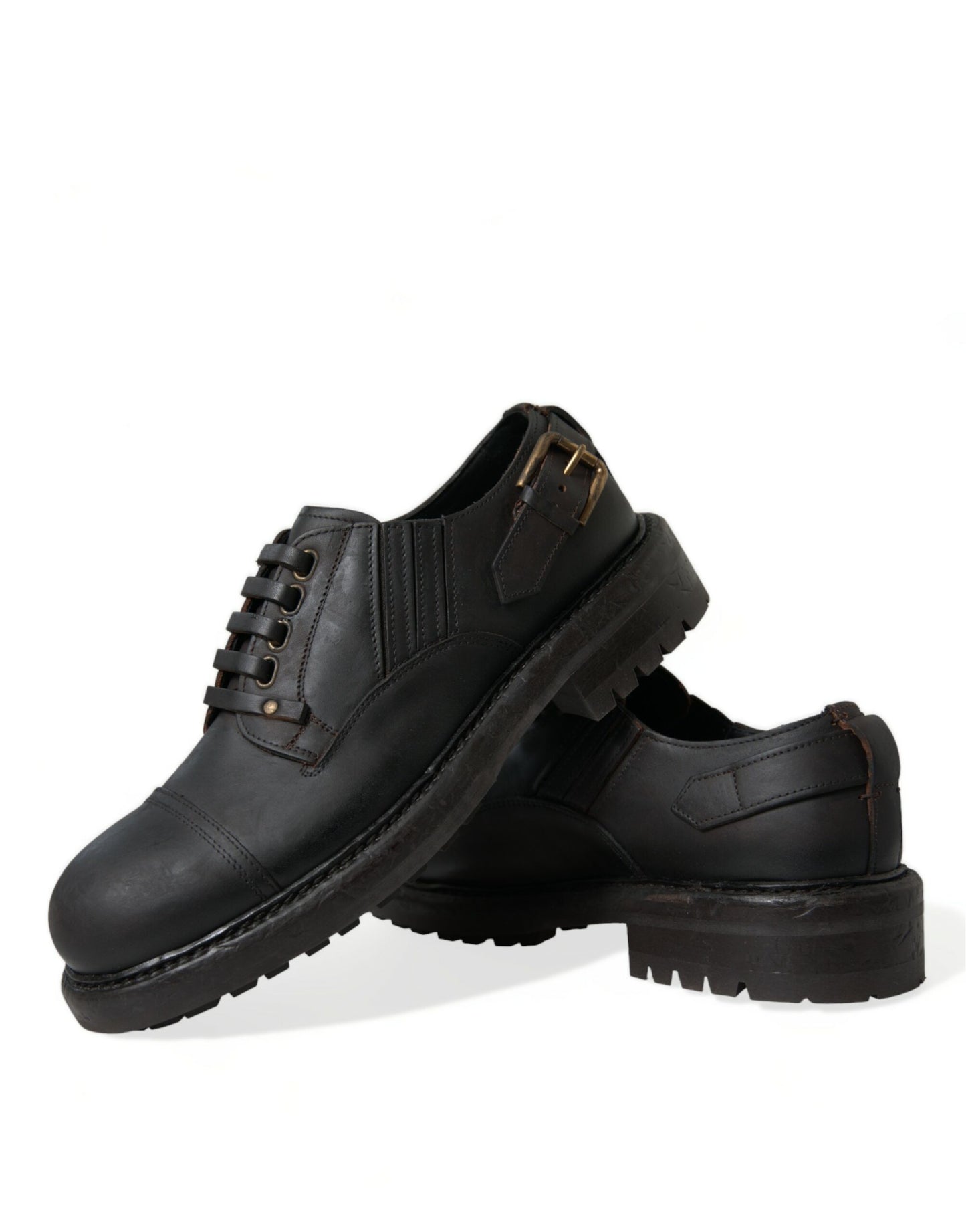 Dolce & Gabbana Elegant Mens Leather Derby Dress Shoes Dolce & Gabbana