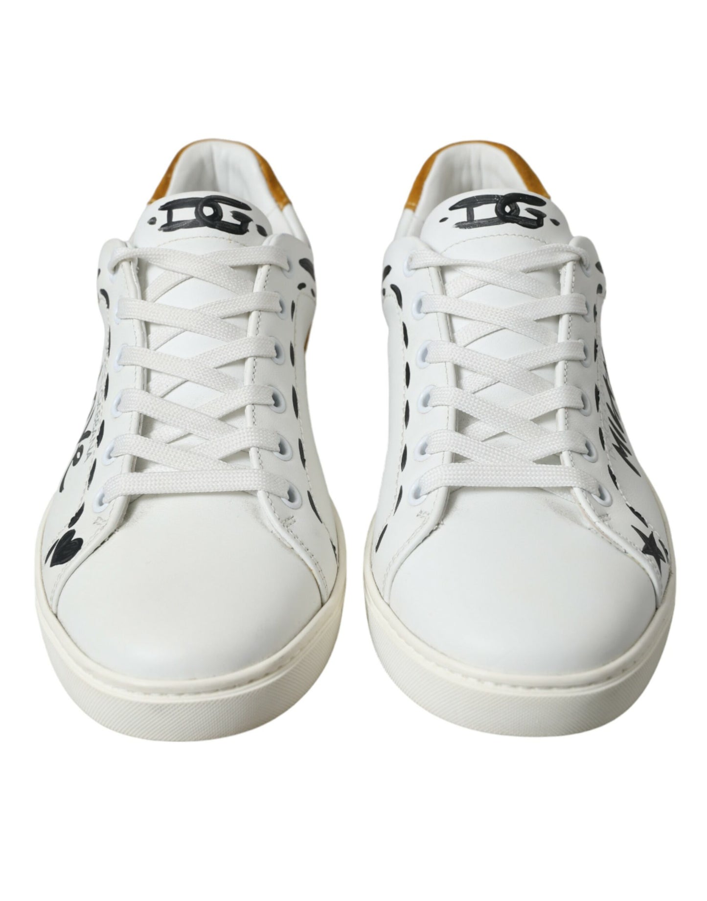 Dolce & Gabbana Sleek White Low Top Leather Sneakers Dolce & Gabbana