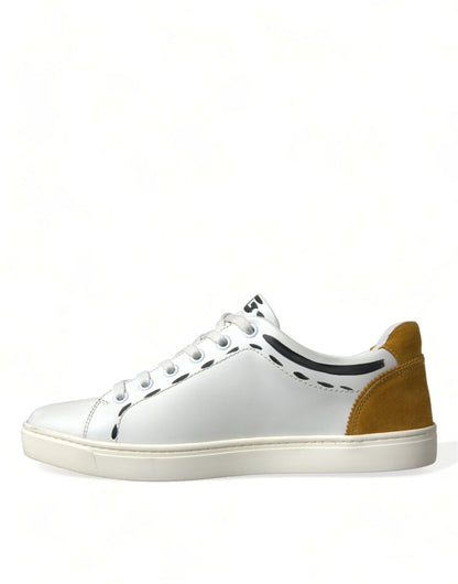 Dolce & Gabbana Sleek White Low Top Leather Sneakers Dolce & Gabbana