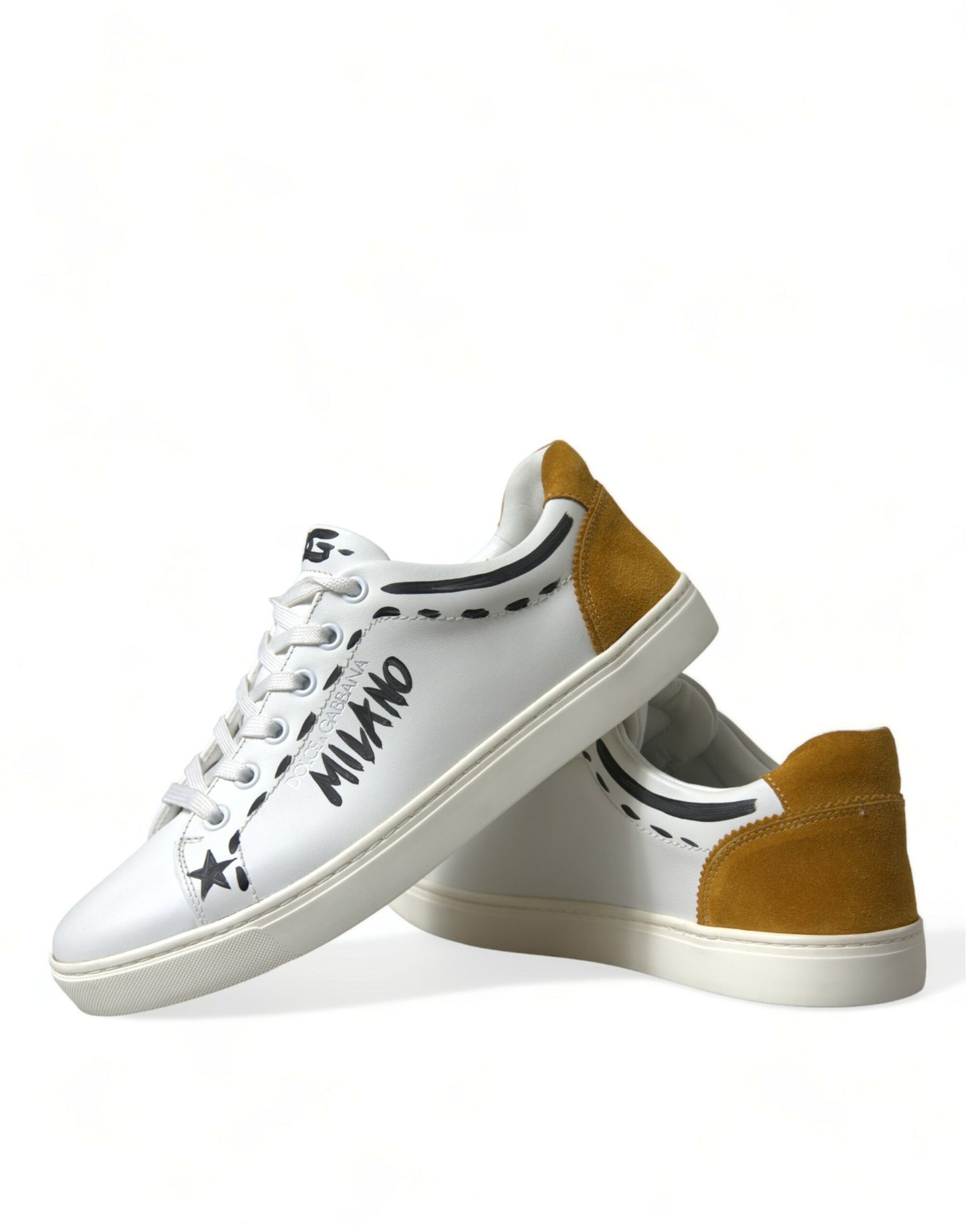 Dolce & Gabbana Sleek White Low Top Leather Sneakers Dolce & Gabbana