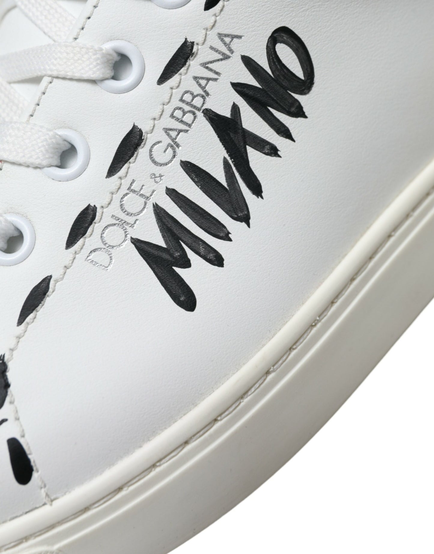 Dolce & Gabbana Sleek White Low Top Leather Sneakers Dolce & Gabbana