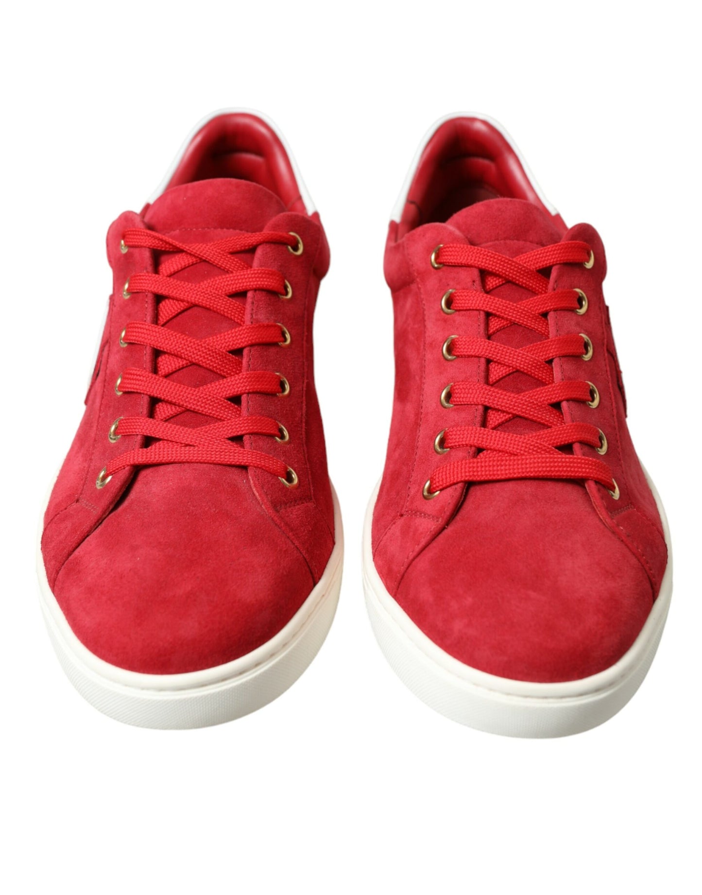 Dolce & Gabbana Elegant Red & White Low Top Sneakers Dolce & Gabbana