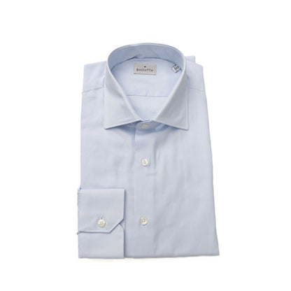 Bagutta "Light Blue Cotton Men Shirt" Bagutta