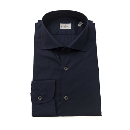 Bagutta Blue Cotton Men Shirt Bagutta