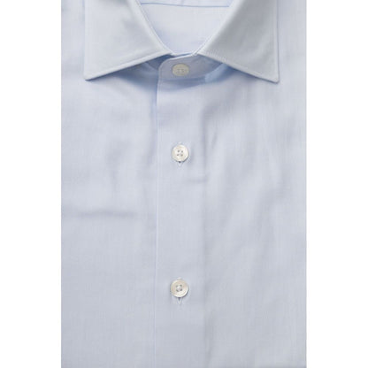 Bagutta "Light Blue Cotton Men Shirt" Bagutta