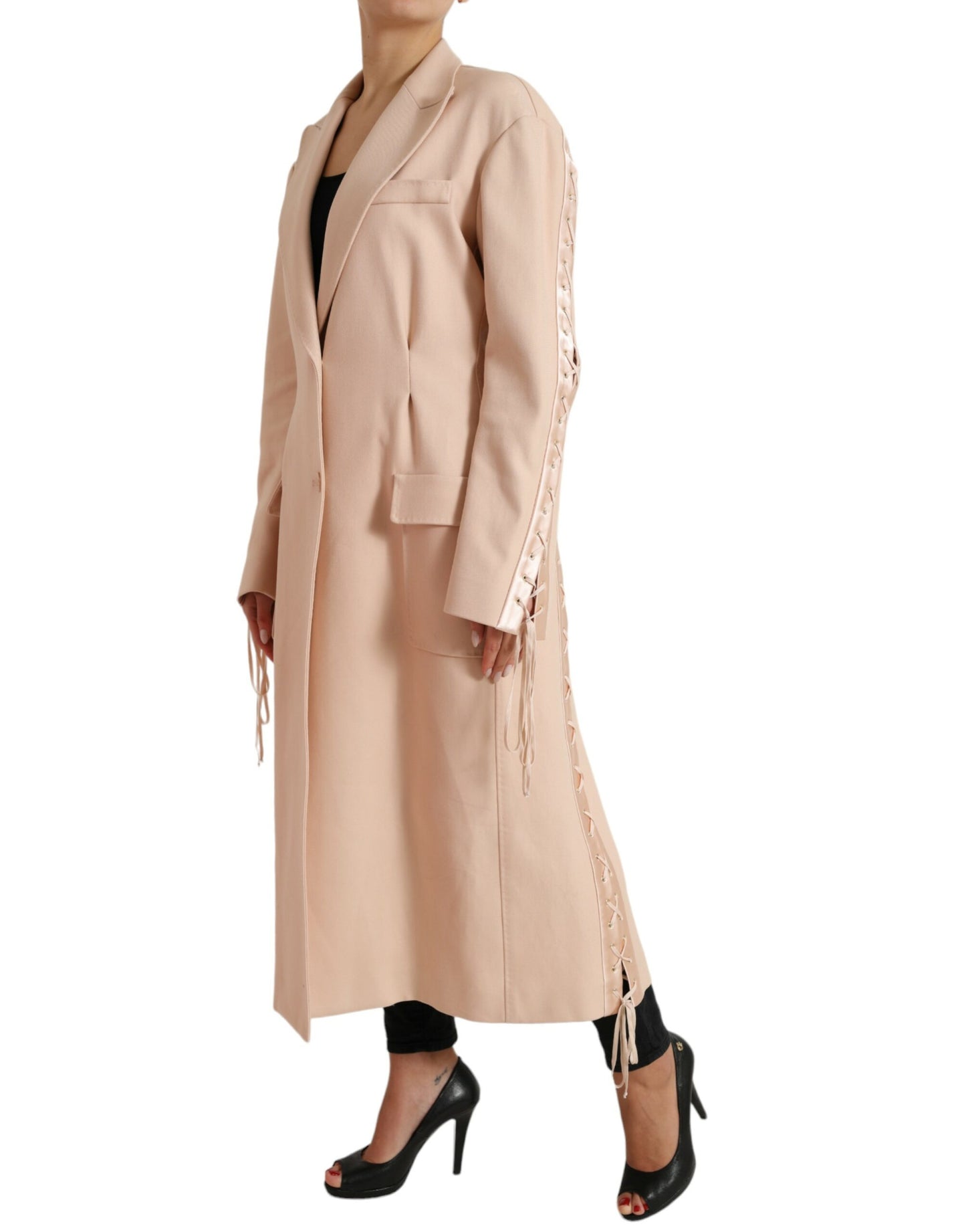 Dolce & Gabbana Elegant Beige Single-Breasted Trench Coat Dolce & Gabbana