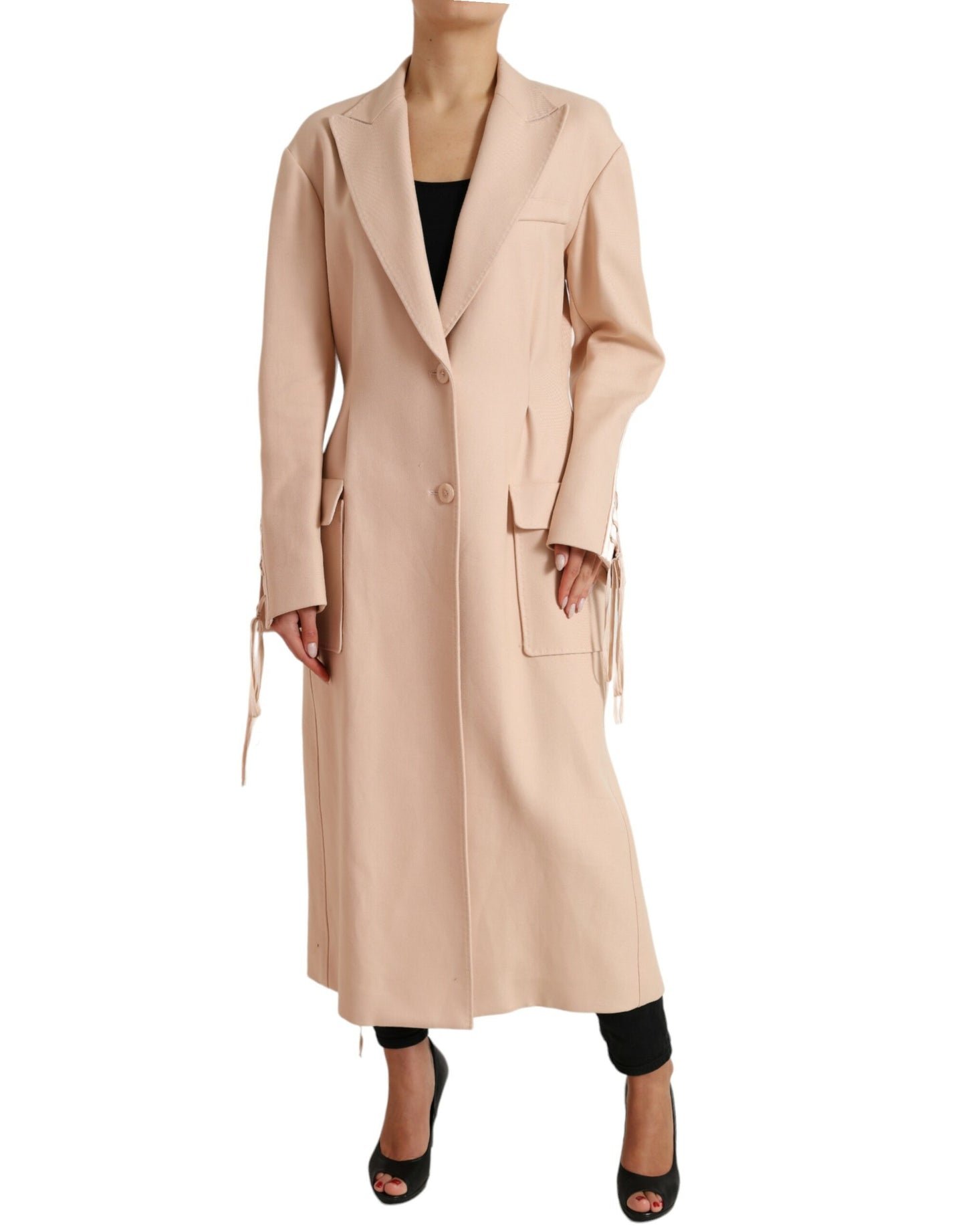 Dolce & Gabbana Elegant Beige Single-Breasted Trench Coat Dolce & Gabbana