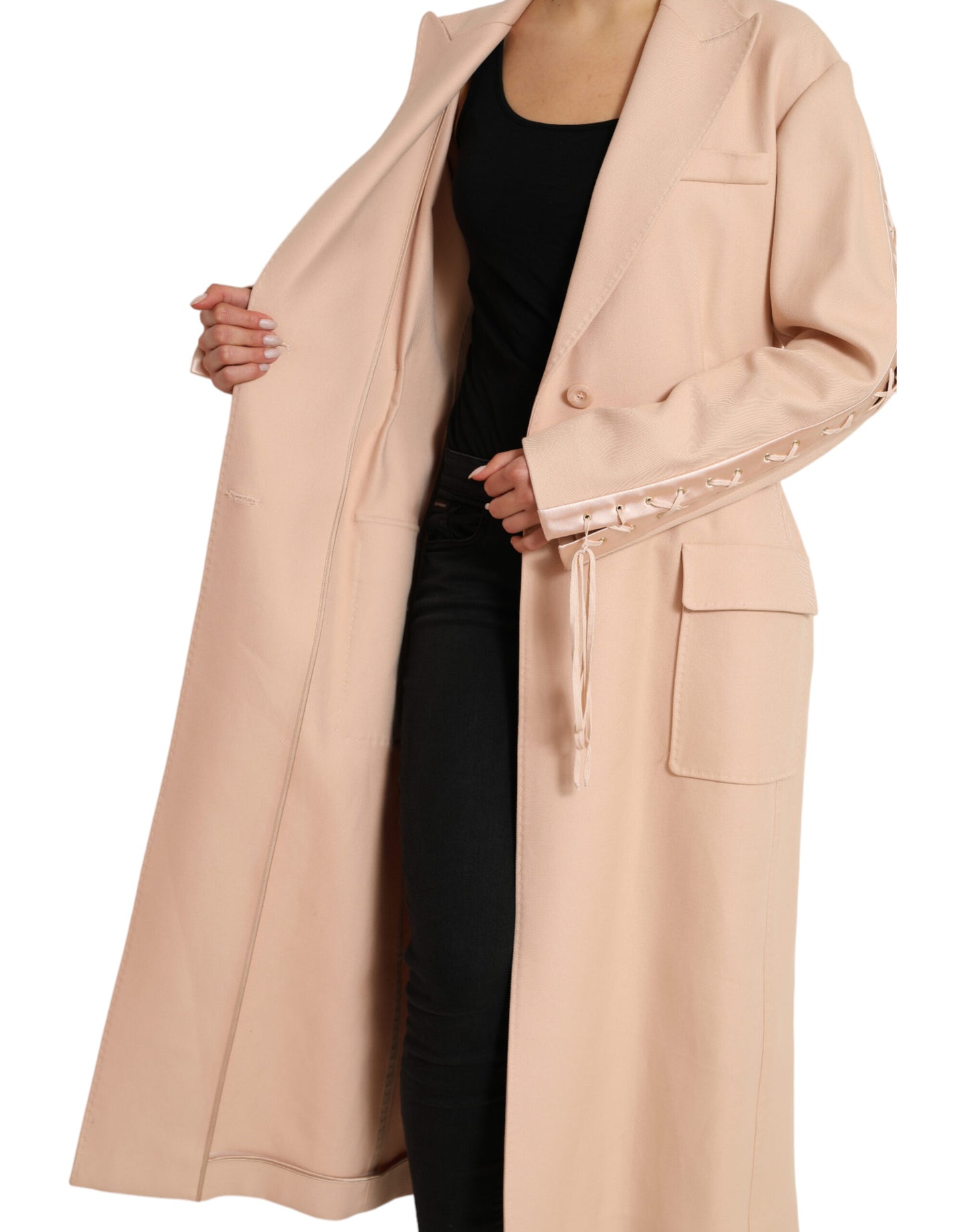 Dolce & Gabbana Elegant Beige Single-Breasted Trench Coat Dolce & Gabbana