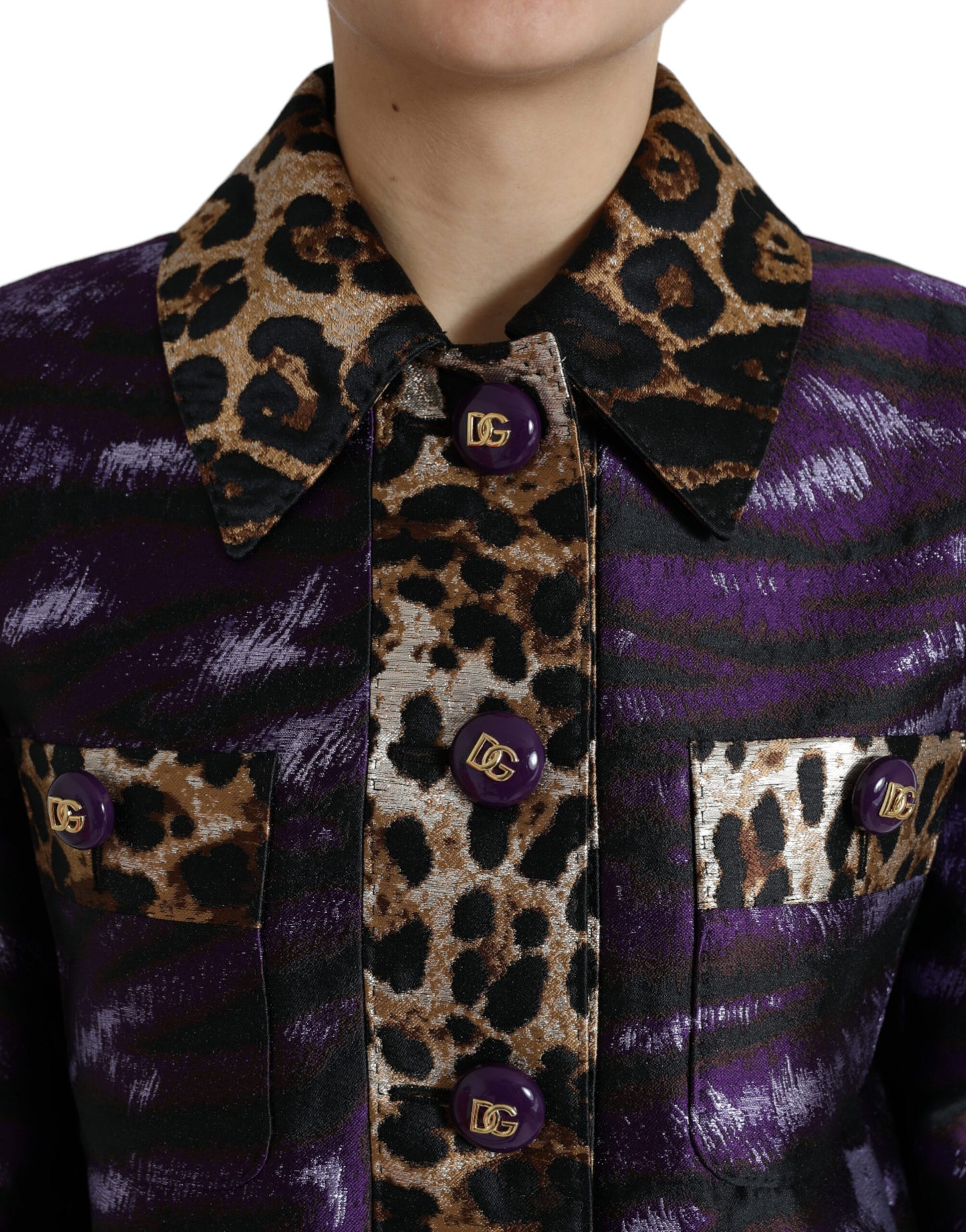 Dolce & Gabbana Exquisite Jacquard Trench With Tiger Motif Dolce & Gabbana