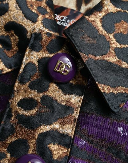 Dolce & Gabbana Exquisite Jacquard Trench With Tiger Motif Dolce & Gabbana