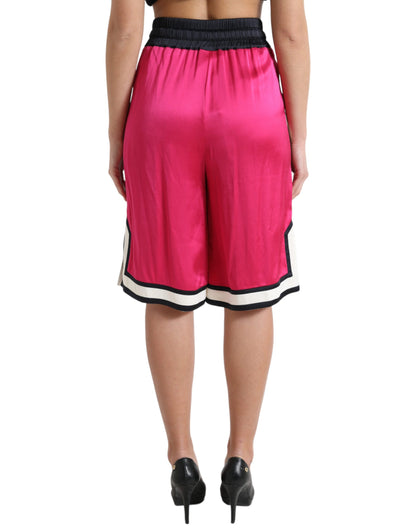 Dolce & Gabbana Chic Pink High Waist Jersey Shorts Dolce & Gabbana