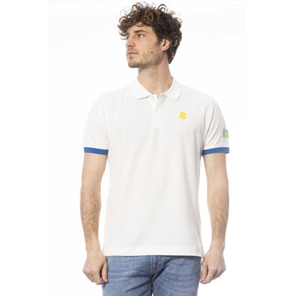 Invicta White Cotton Men Polo Shirt Invicta