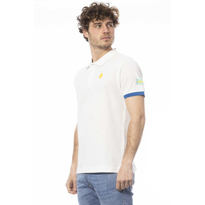 Invicta White Cotton Men Polo Shirt Invicta