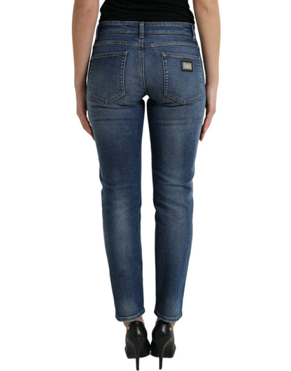 Dolce & Gabbana Chic Boyfriend Mid-Waist Stretch Jeans Dolce & Gabbana