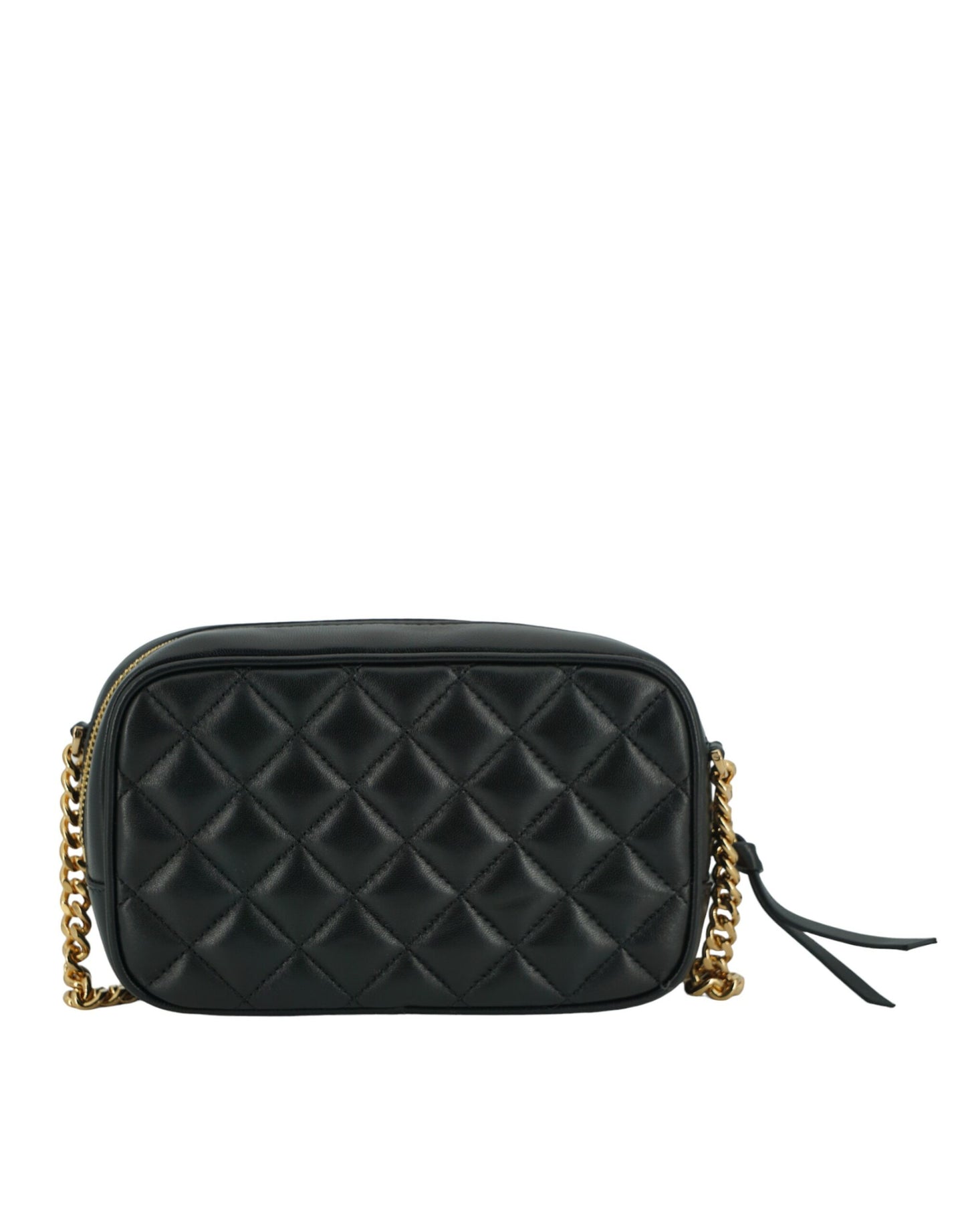 Versace Elegant Small Black Leather Crossbody Bag Versace