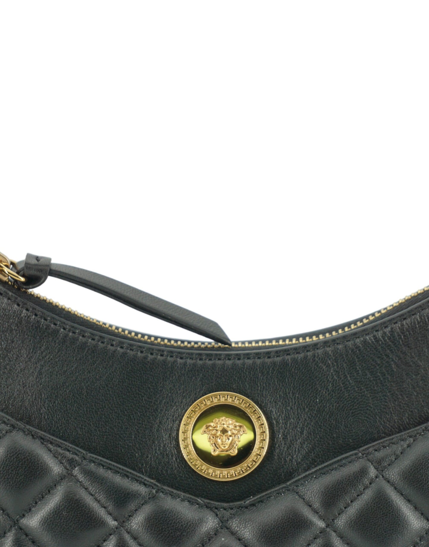 Versace Elegant Half Moon Leather Shoulder Bag Versace