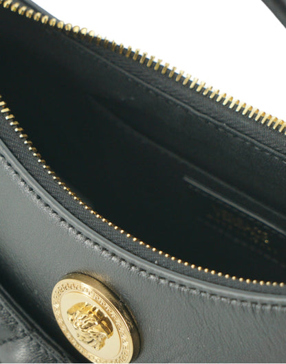 Versace Elegant Half Moon Leather Shoulder Bag Versace