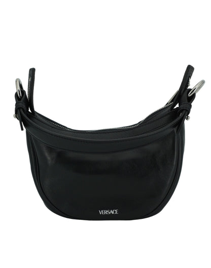 Versace Elegant Black Mini Hobo Shoulder Bag Versace