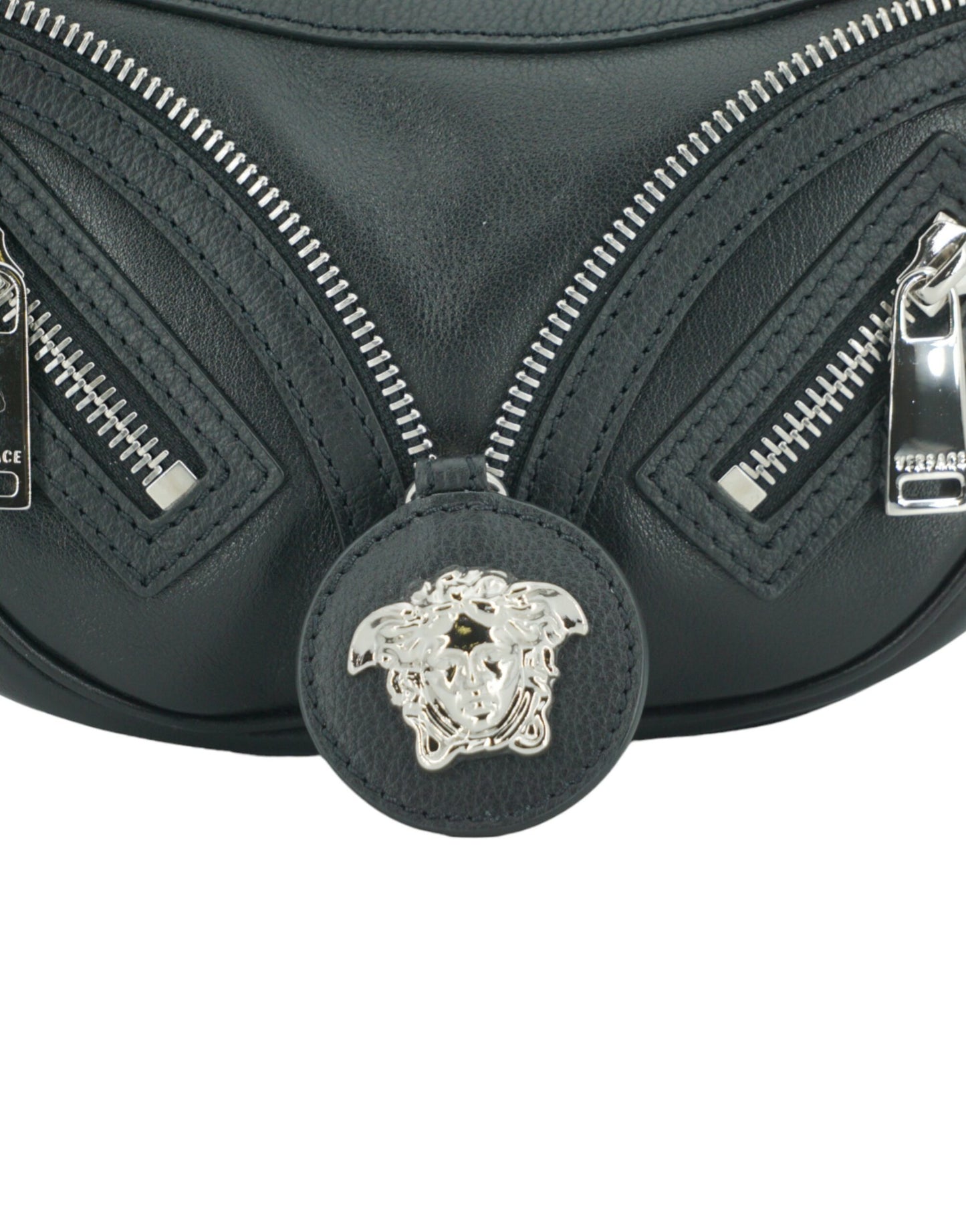 Versace Elegant Black Mini Hobo Shoulder Bag Versace