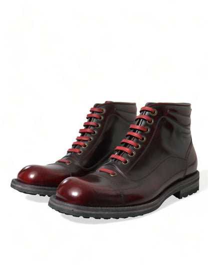 Dolce & Gabbana Dapper Dual-Tone Leather Ankle Boots Dolce & Gabbana