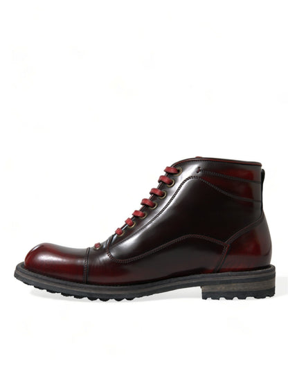 Dolce & Gabbana Dapper Dual-Tone Leather Ankle Boots Dolce & Gabbana