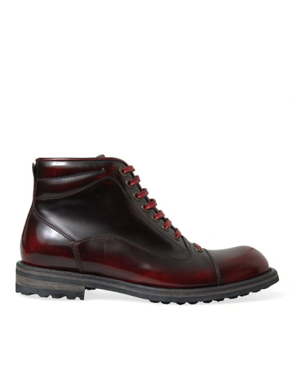 Dolce & Gabbana Dapper Dual-Tone Leather Ankle Boots Dolce & Gabbana