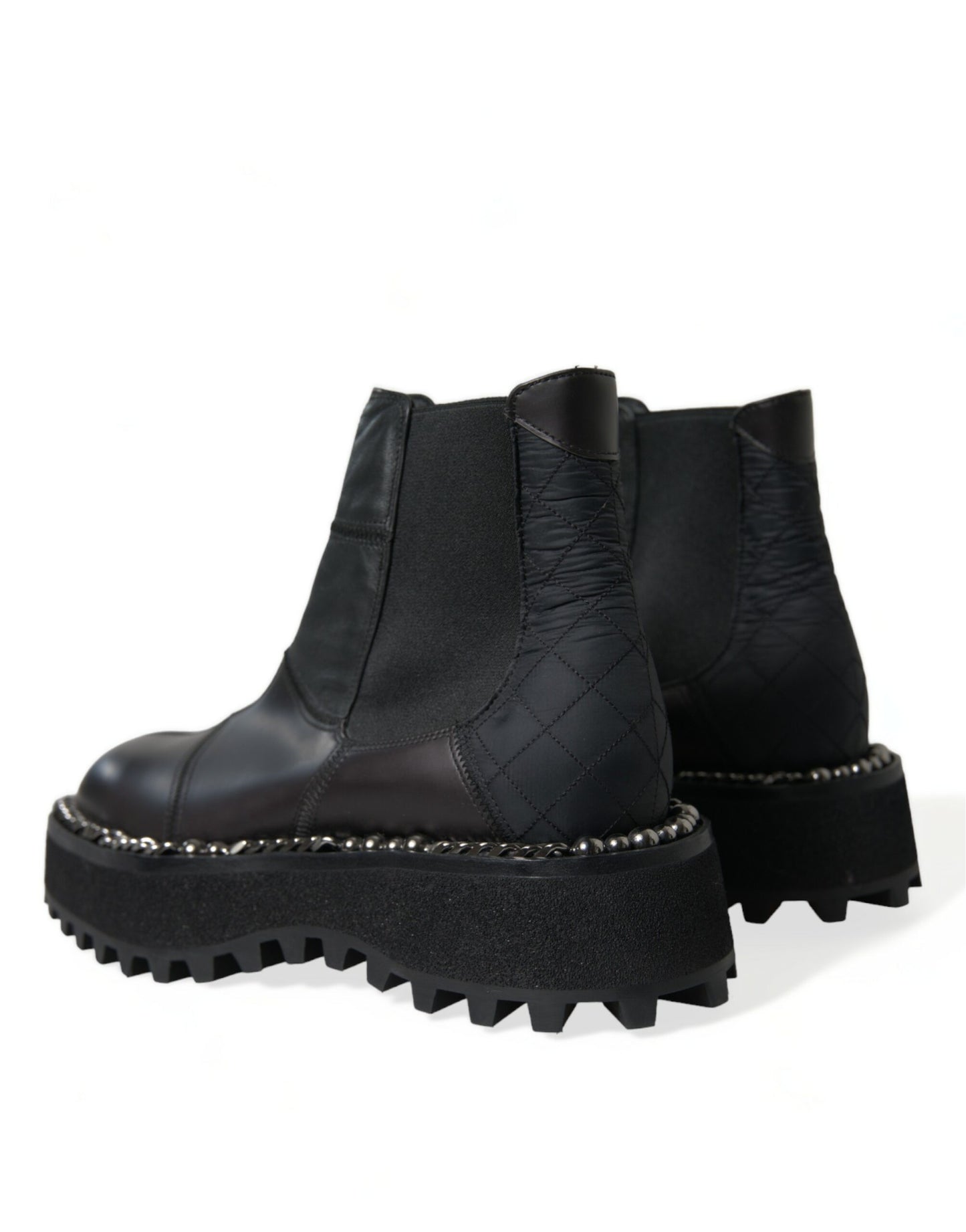 Dolce & Gabbana Elegant Black Chelsea Slip-On Boots Dolce & Gabbana