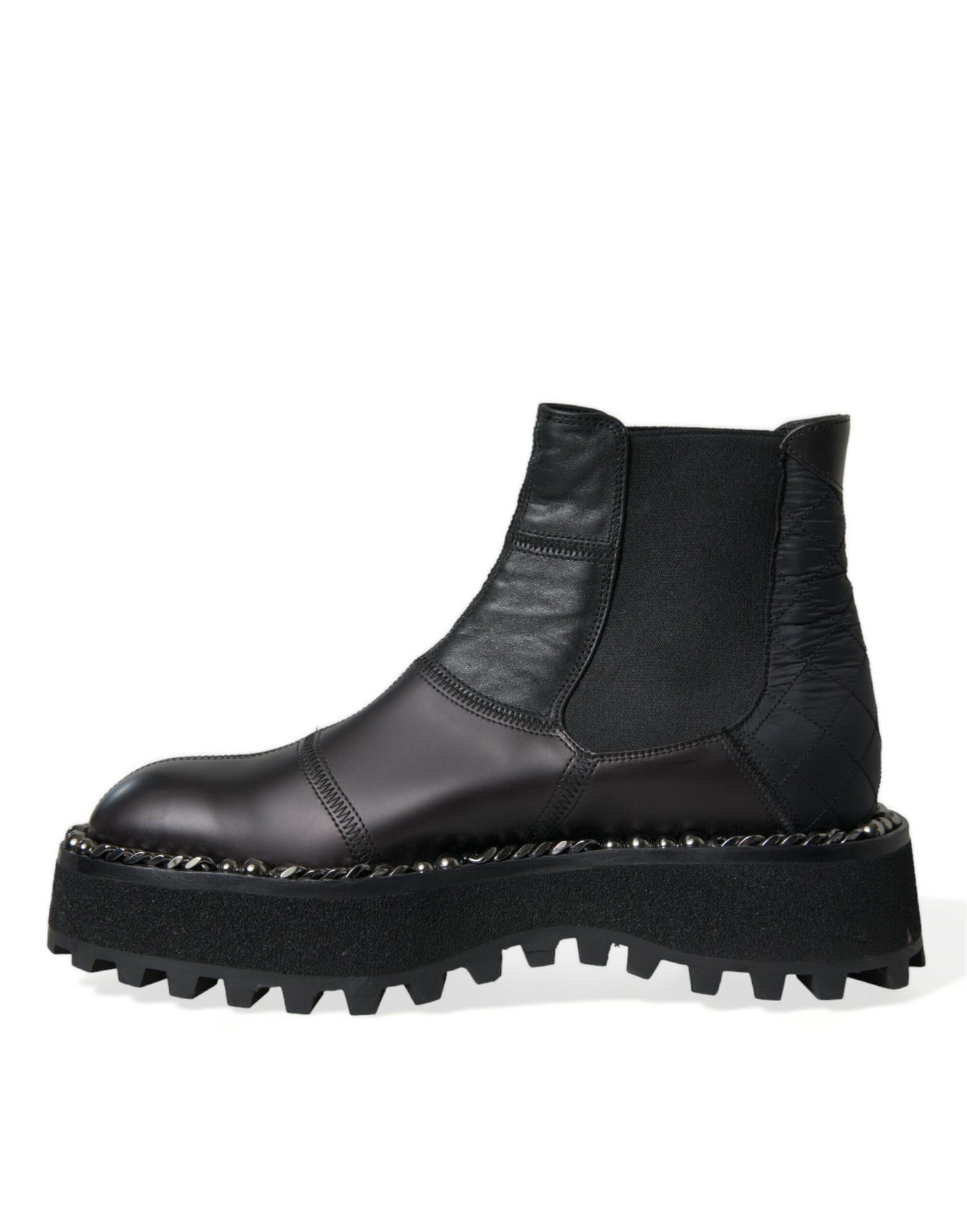 Dolce & Gabbana Elegant Black Chelsea Slip-On Boots Dolce & Gabbana