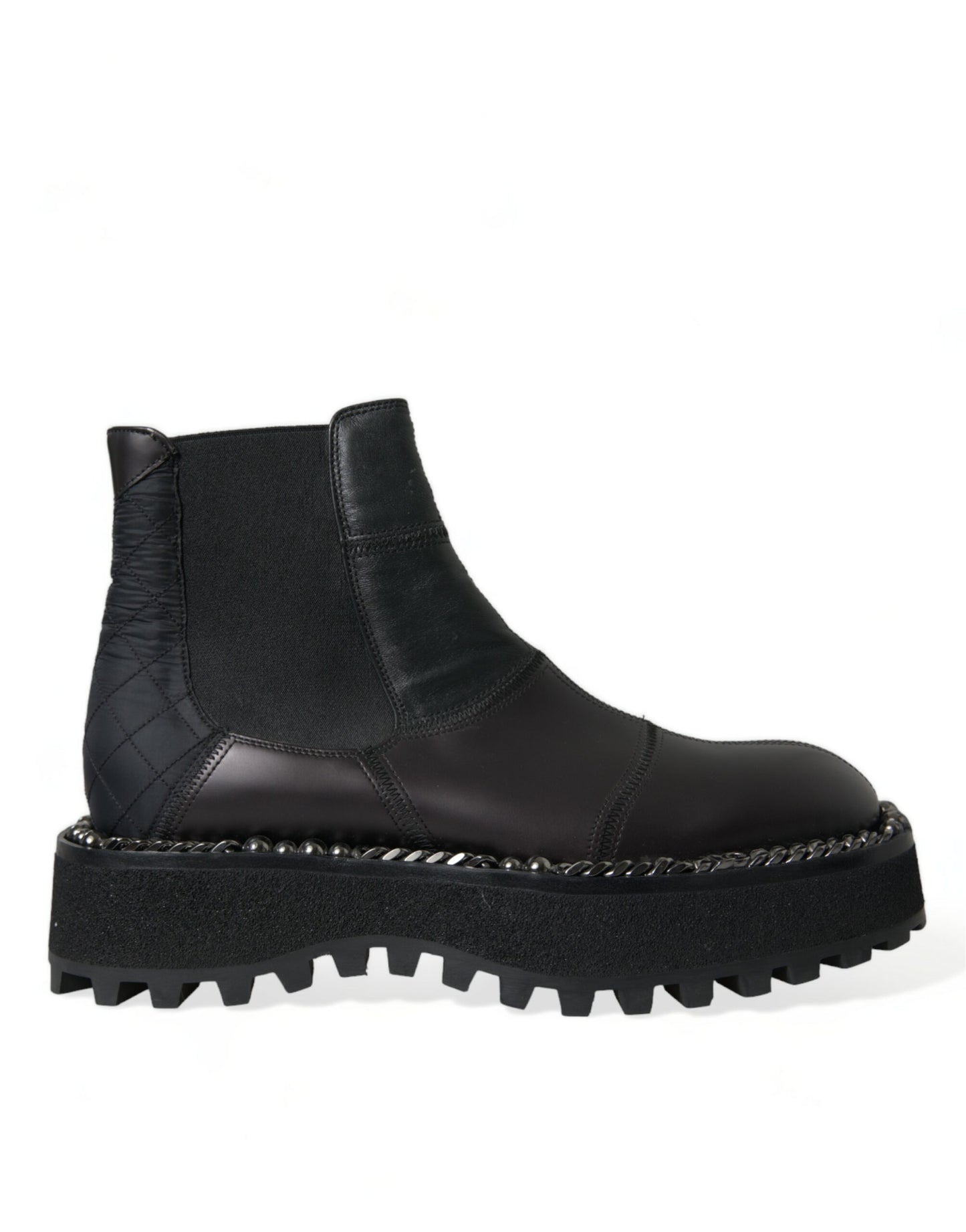 Dolce & Gabbana Elegant Black Chelsea Slip-On Boots Dolce & Gabbana