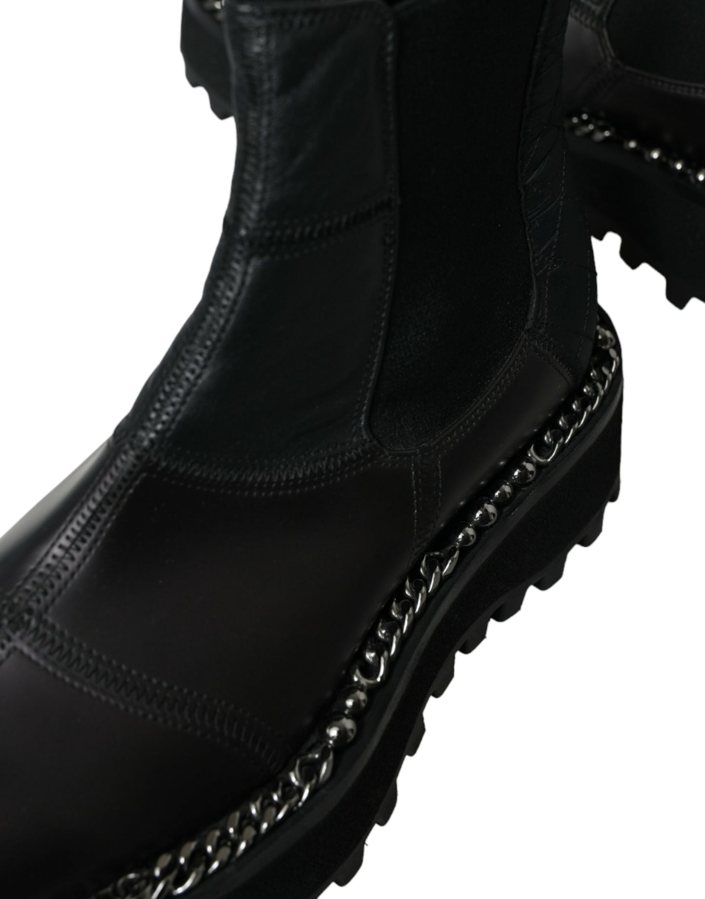 Dolce & Gabbana Elegant Black Chelsea Slip-On Boots Dolce & Gabbana