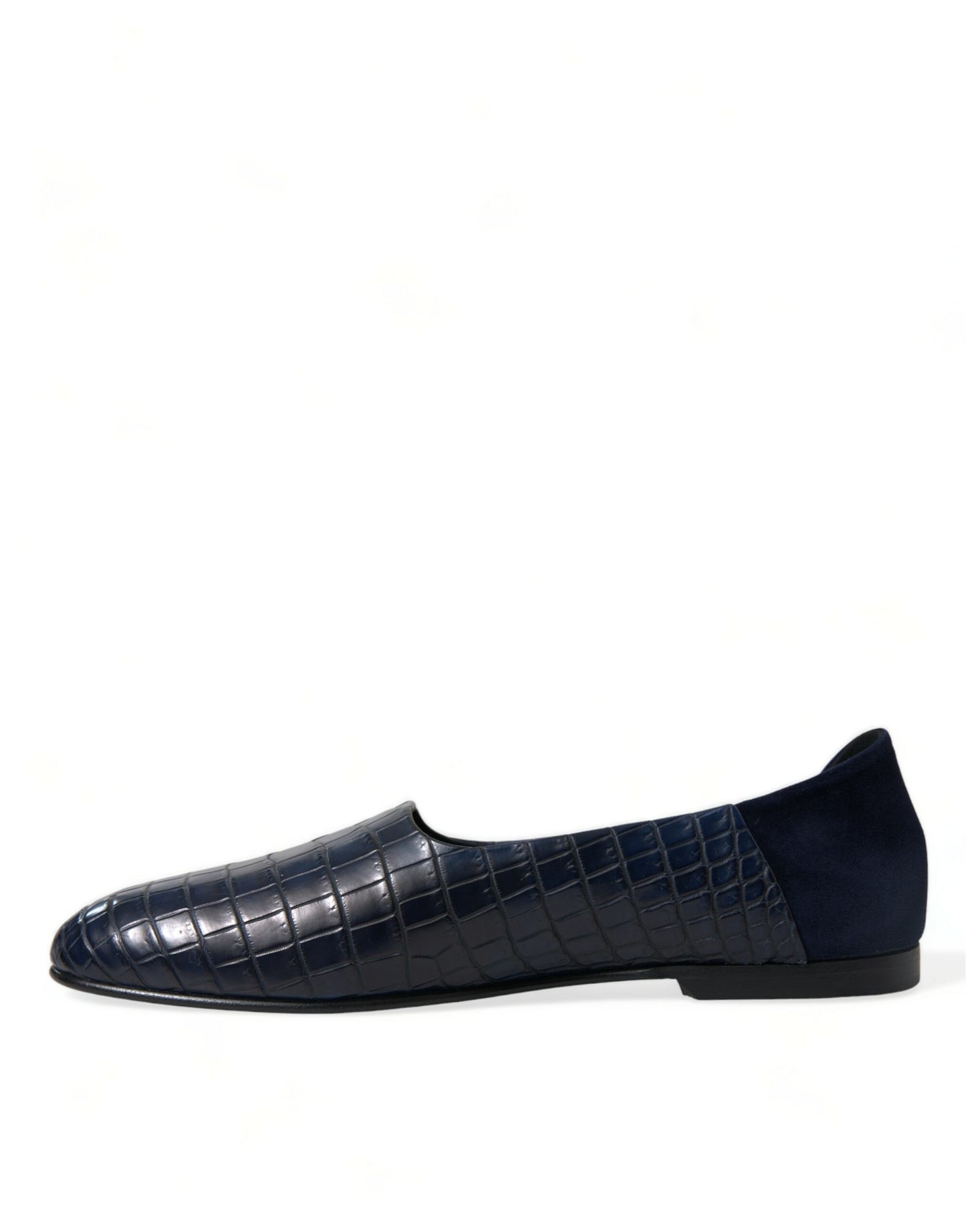 Dolce & Gabbana Elegant Blue Crocodile Leather Loafers Dolce & Gabbana