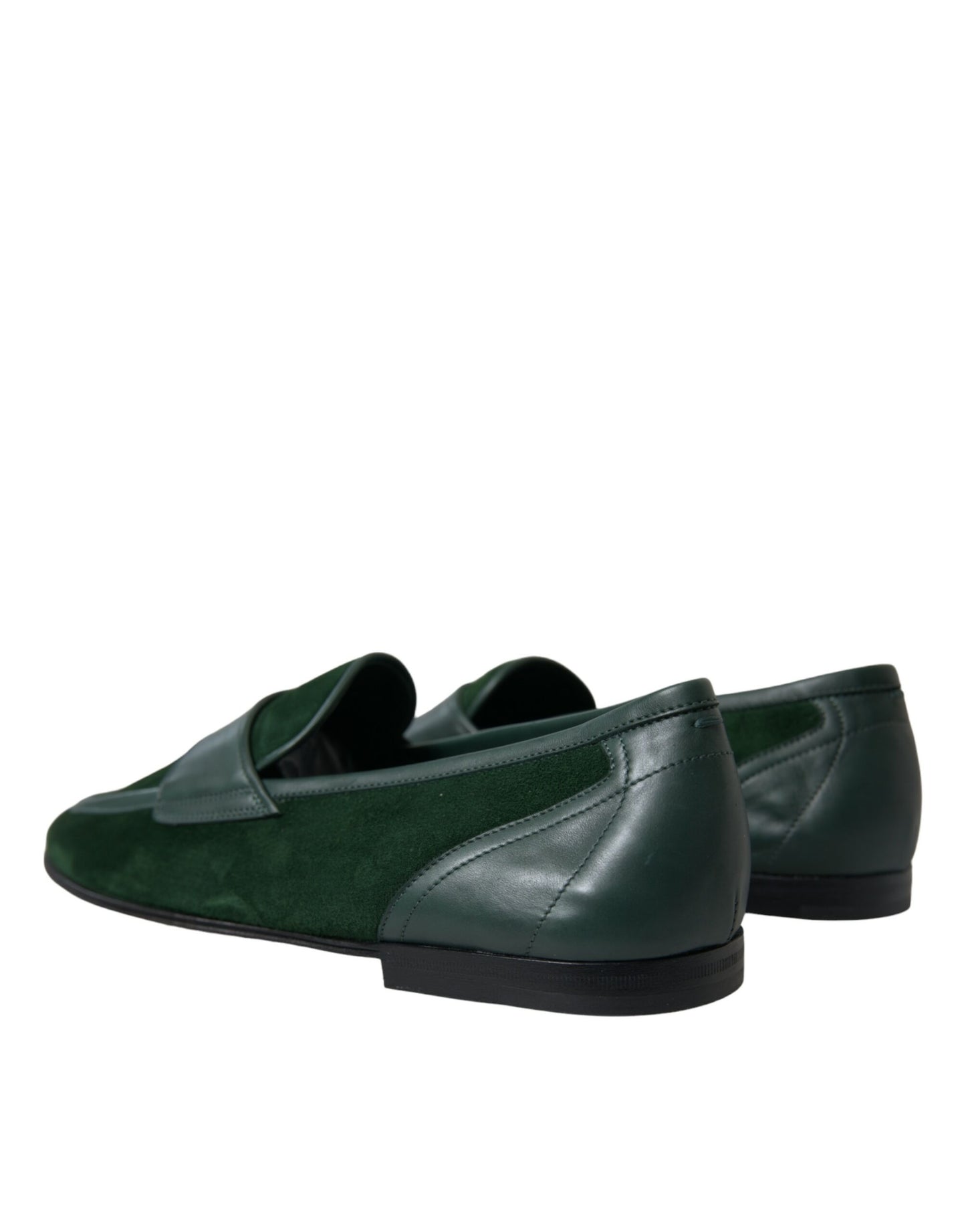 Dolce & Gabbana Emerald Velvet Leather Loafers for Men Dolce & Gabbana