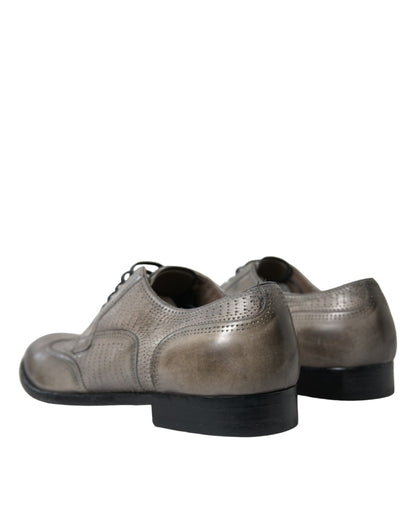 Dolce & Gabbana Elegant Calfskin Derby Lace-Ups Dolce & Gabbana