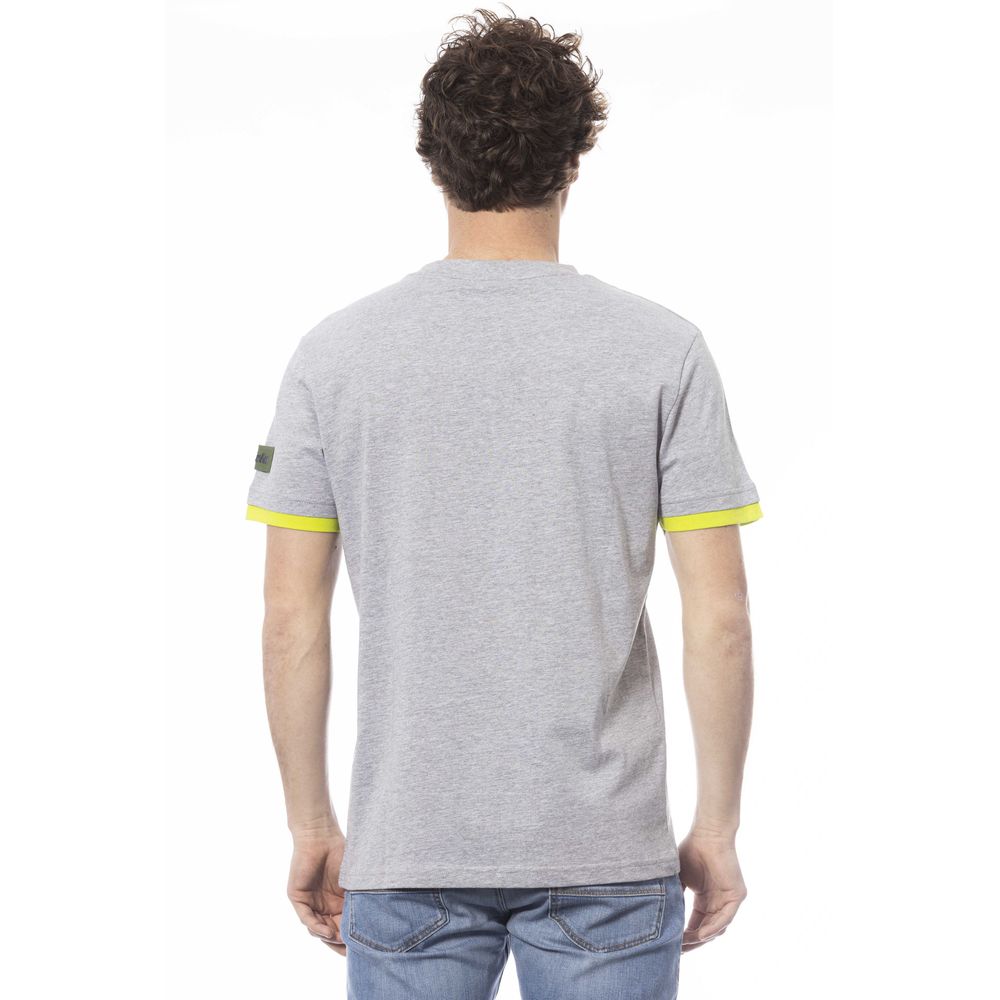 Invicta Gray Cotton Men T-Shirt Invicta