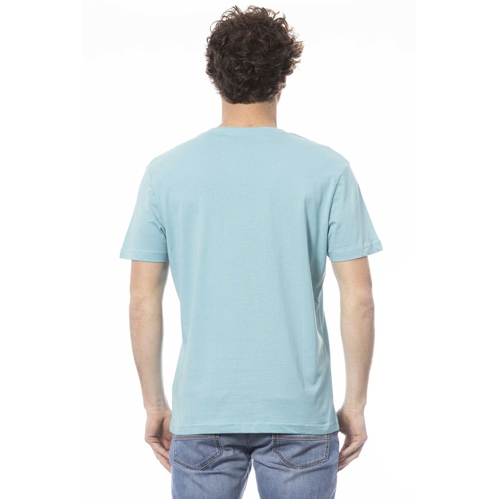 Invicta Light Blue Cotton Men T-Shirt Invicta