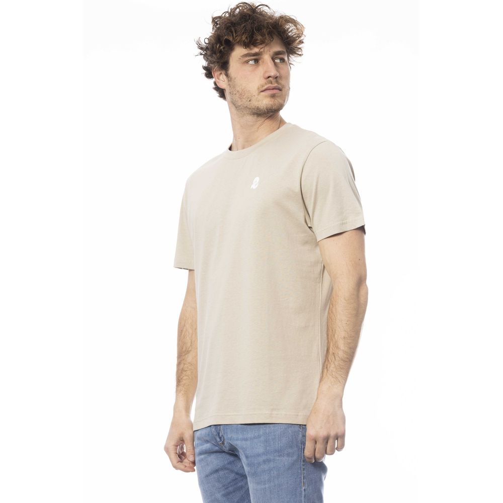 Invicta Beige Cotton Men T-Shirt Invicta