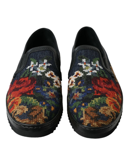 Dolce & Gabbana Elegant Multicolor Floral Loafers Dolce & Gabbana