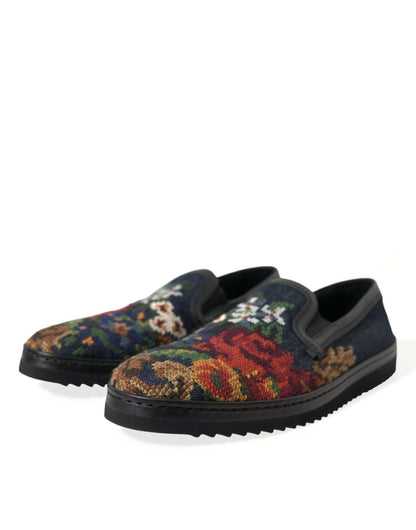 Dolce & Gabbana Elegant Multicolor Floral Loafers Dolce & Gabbana